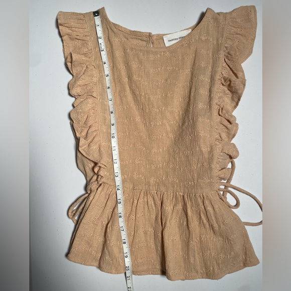 Painted Threads Ruffle Sleeve Peplum Tank Top - Picture 7 of 8